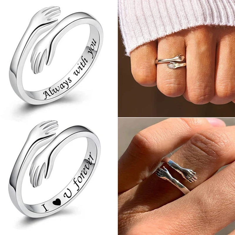 Dobre o Amor com o Anel de Abraço em Prata 925! 💍🤍 Compre 1 e Leve 2