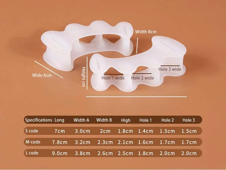 Separadores Ortopédicos de Dedos em Silicone para Correção de Joanetes