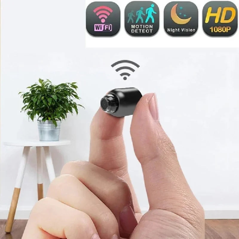 Câmera Mini 1080P HD Sem Fio WiFi para Monitoramento de Bebê, Segurança Interna, Vigilância com Visão Noturna, Gravador de Vídeo e Áudio